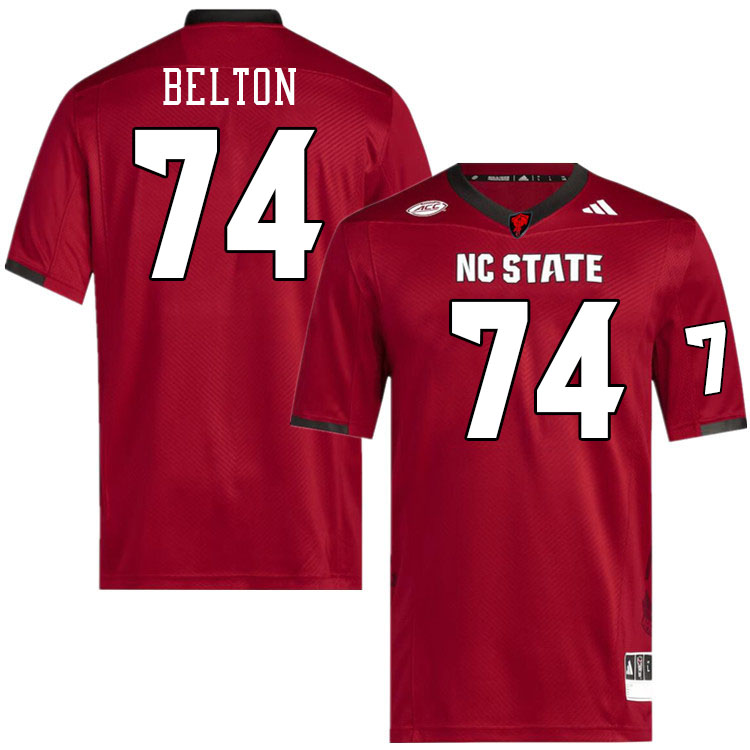 Men #74 Anthony Belton NC State Wolfpack College Football Jerseys Stitched-Red